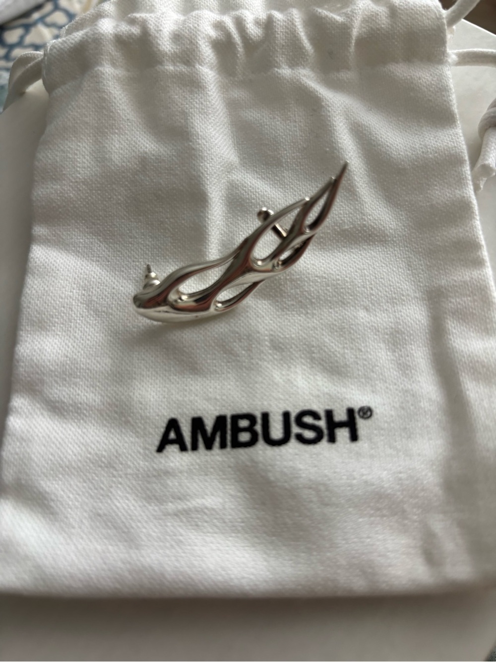 AMBUSH 925 Silver Flame Ear Cuff